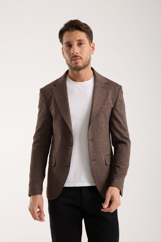 Vega Tek Ceket - Koyu Kahverengi