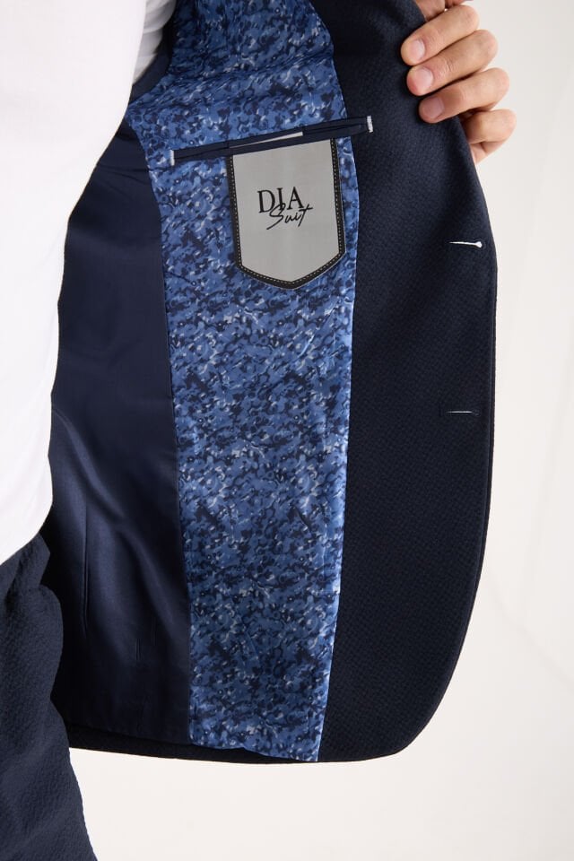 Gofre Takım Elbise - Lacivert