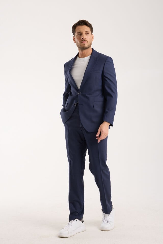 Yünlü Takım Elbise - Lacivert